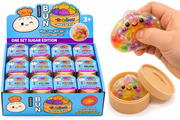 SH3680 mini dumpling bead-filled squishy in original-style Rainbow Mystery display, one mini steamer case per piece