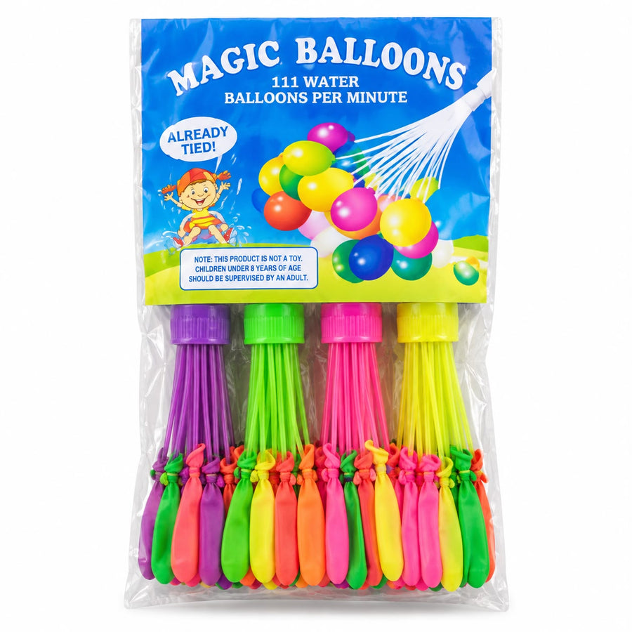 Magic Balloons Rapid Fill Water Balloons – Self-Tying Assorted Colors