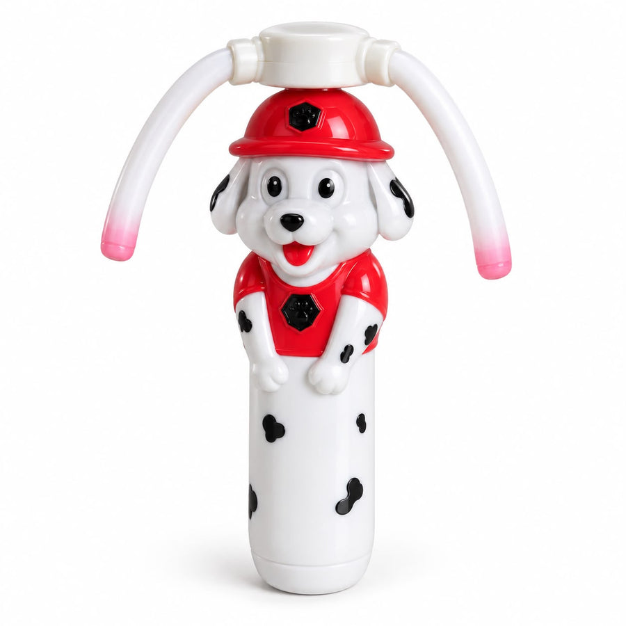 Cartoon Dalmatian Dog Electric Handheld Fan for Kids – Red & White