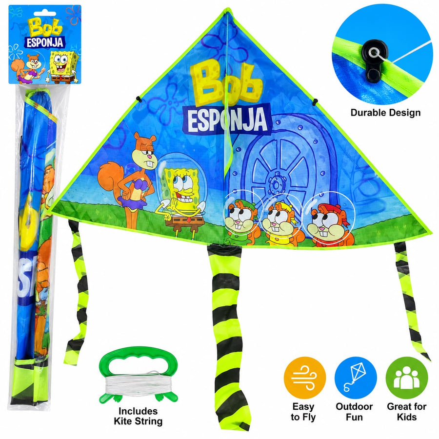 SpongeBob SquarePants Character Kite for Kids – Blue Outdoor Flying Kite assorted characters