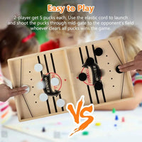 Wooden Tabletop Hockey Game – 2-Player Finger Flick Challenge | Family Arcade-Style Fun image 5
